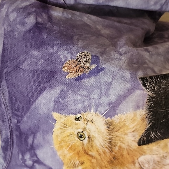 The Mountain 10 Kittens Classic Cotton T-Shirt Unisex size Medium Tie Dye Purple - Picture 3 of 10